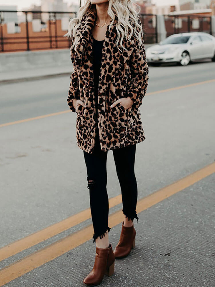 Casaco Feminino Ponto Aberto Leopardo 5