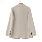 Blazer Feminino Casual Bege 11