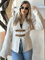 Casaco Feminino Casual Bege 10