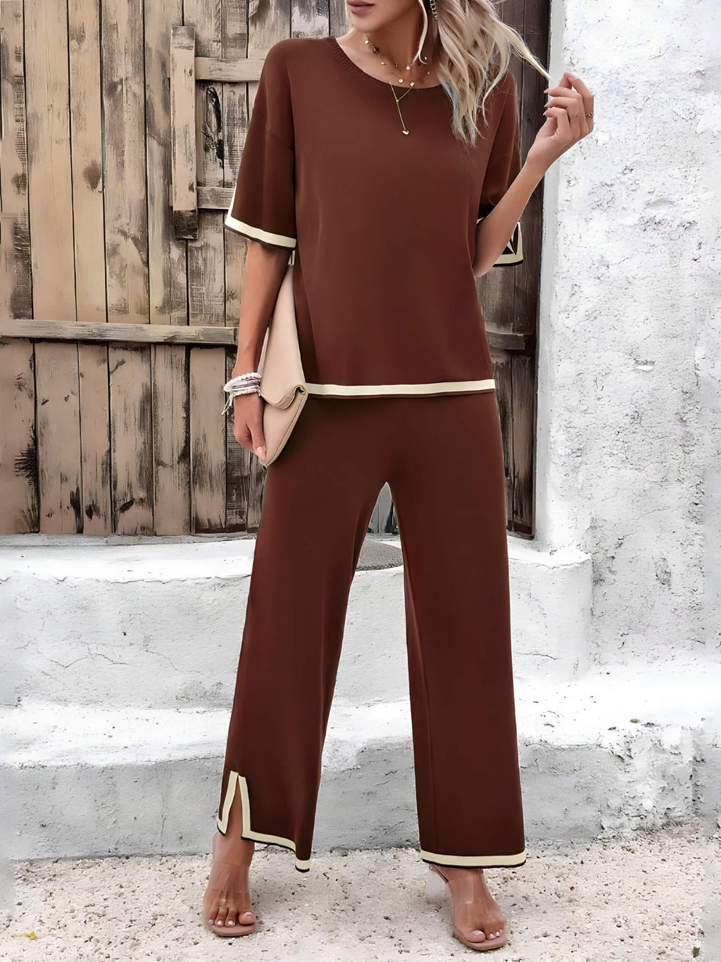 Conjunto Feminino de Malha Split