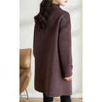 Casaco Feminino de Lã Batida Roxo 03