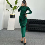 Vestido Midi Elegante Verde 10