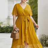 Vestido Mídi Transpassado Nantais - Plus Size