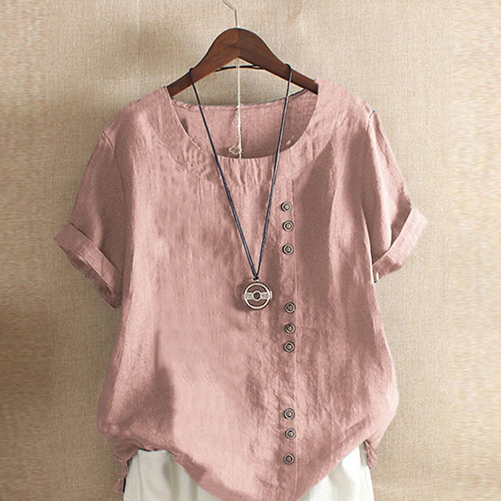 Blusa com Detalhes em Botões Rosa 04