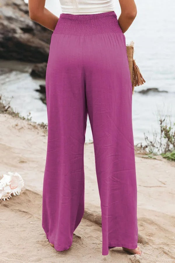 Calça Pantalona de Cintura Alta Amalia