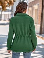 Casaco Feminino de Pelúcia Verde 7