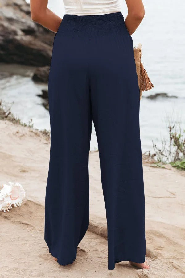 Calça Pantalona de Cintura Alta Amalia