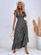 Vestido Longo de Chiffon Preto 9