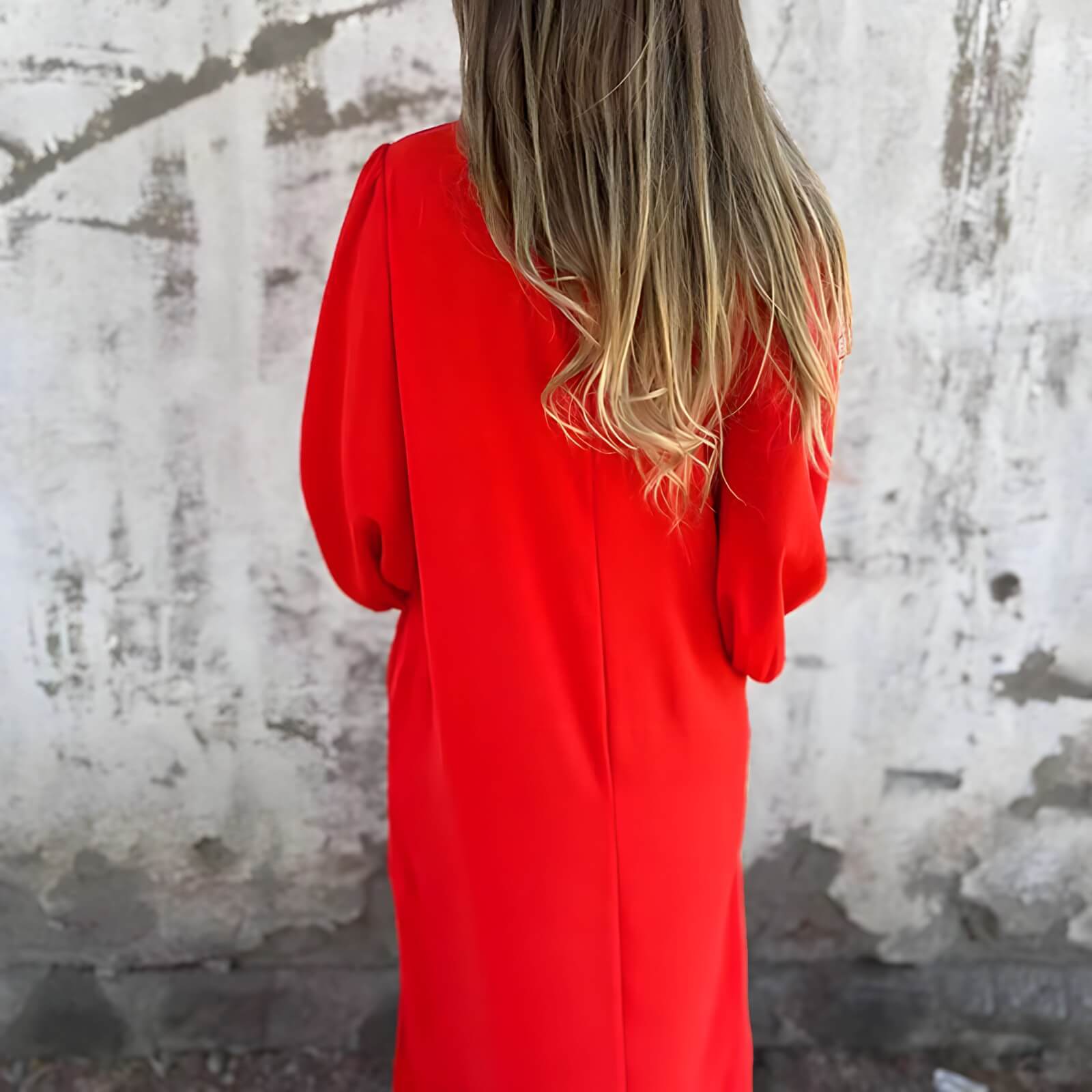 Vestido Longo Casual Vermelho 3
