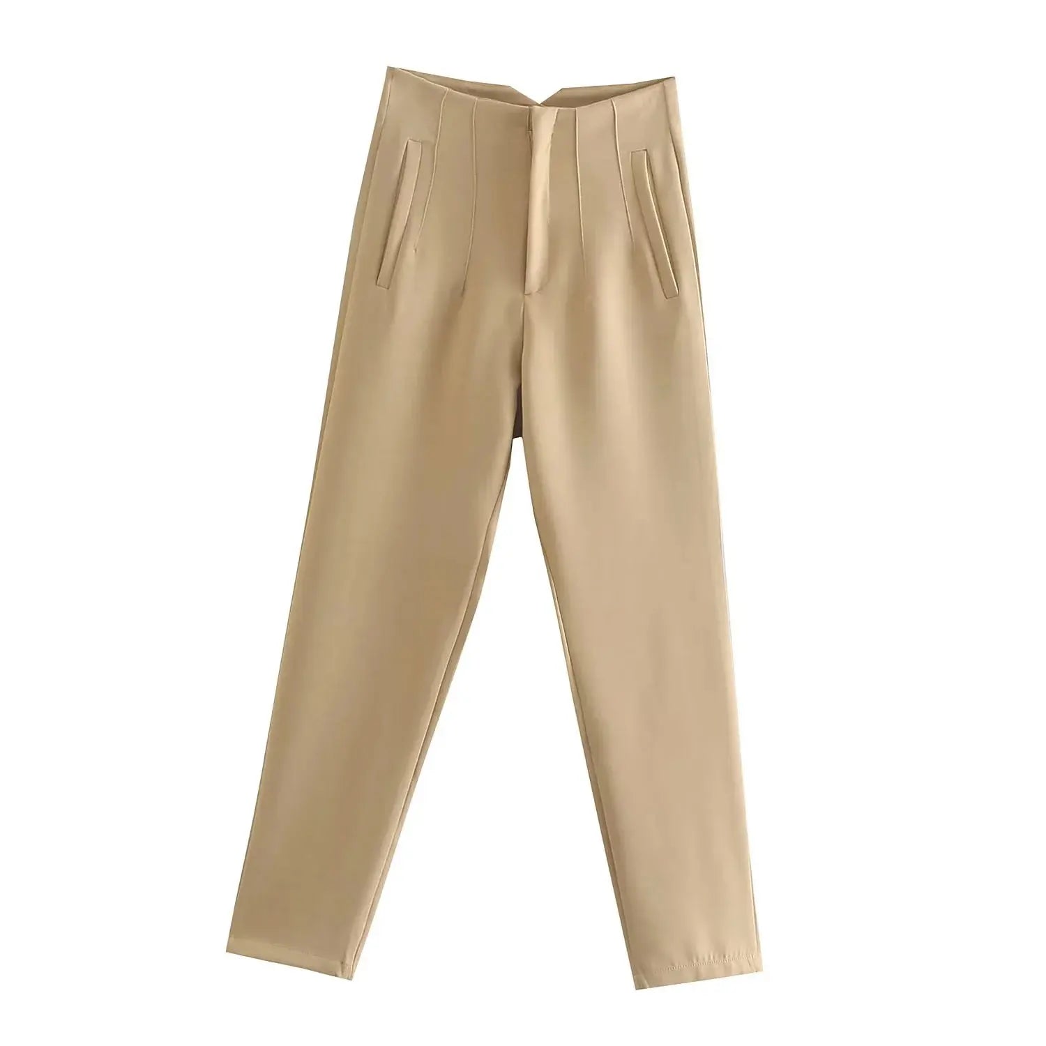 Calça Feminina Elegante Cáqui 6