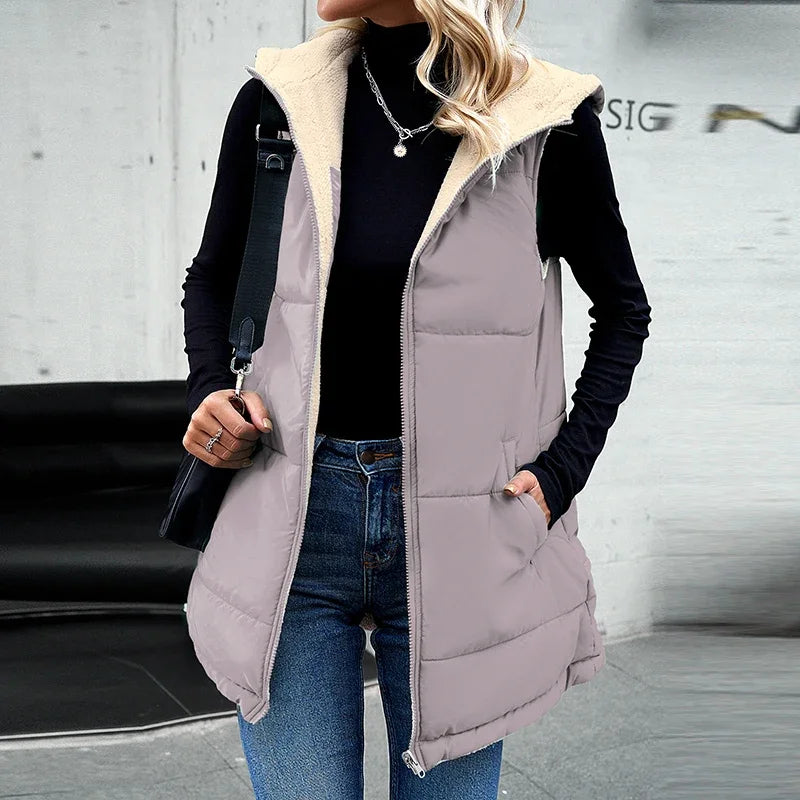 Colete Feminino Forrado Lilás 4