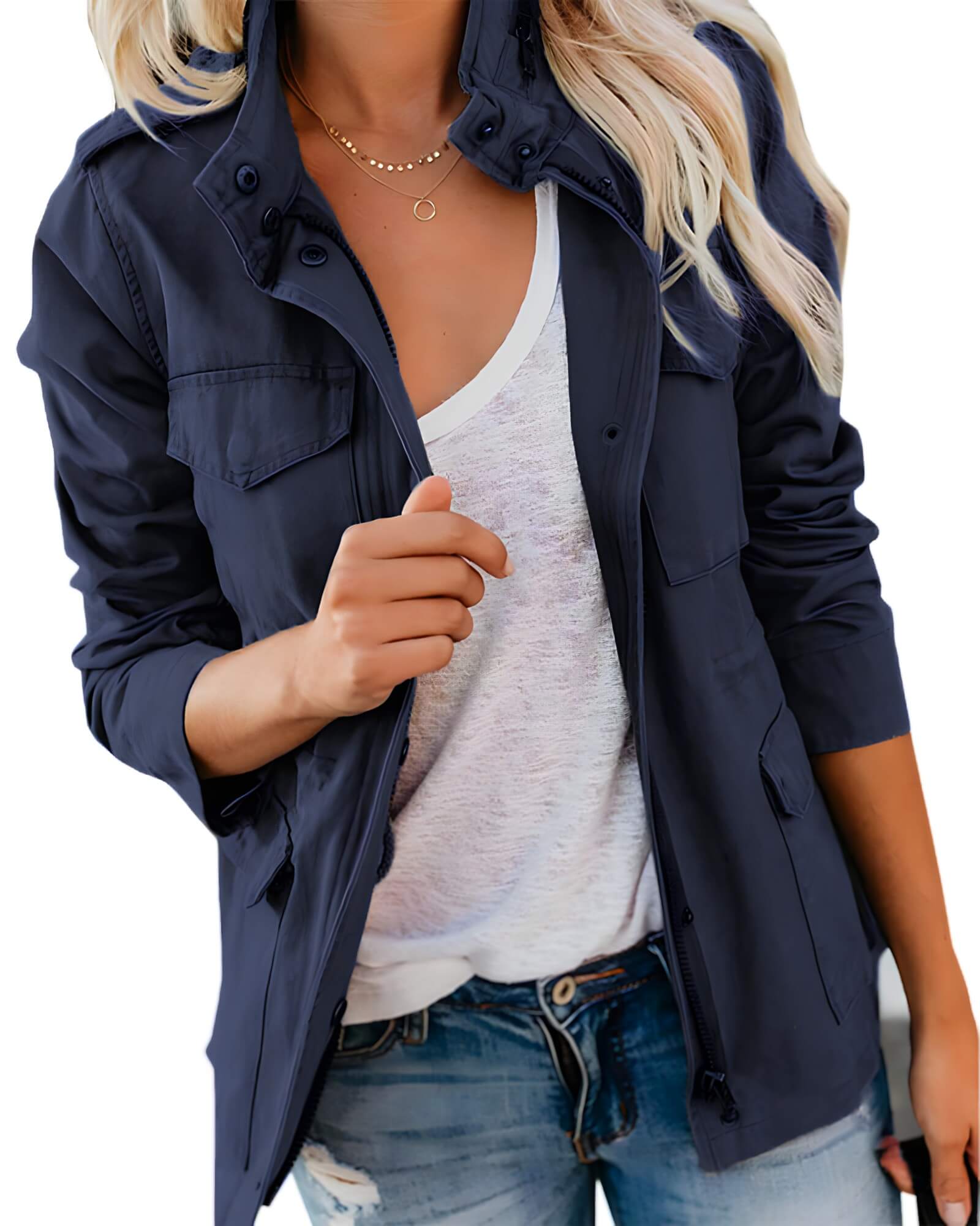 Jaqueta Feminina Azul 4
