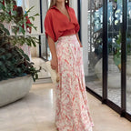 Conjunto Cropped Calça Pantalona Vermelho 1