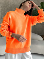 Suéter Feminino Oversized Laranja 3