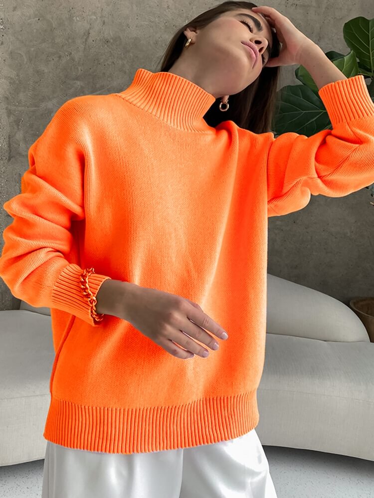 Suéter Feminino Oversized Laranja 3