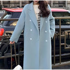 Casaco Feminino Longo de Lã Batida Isidro