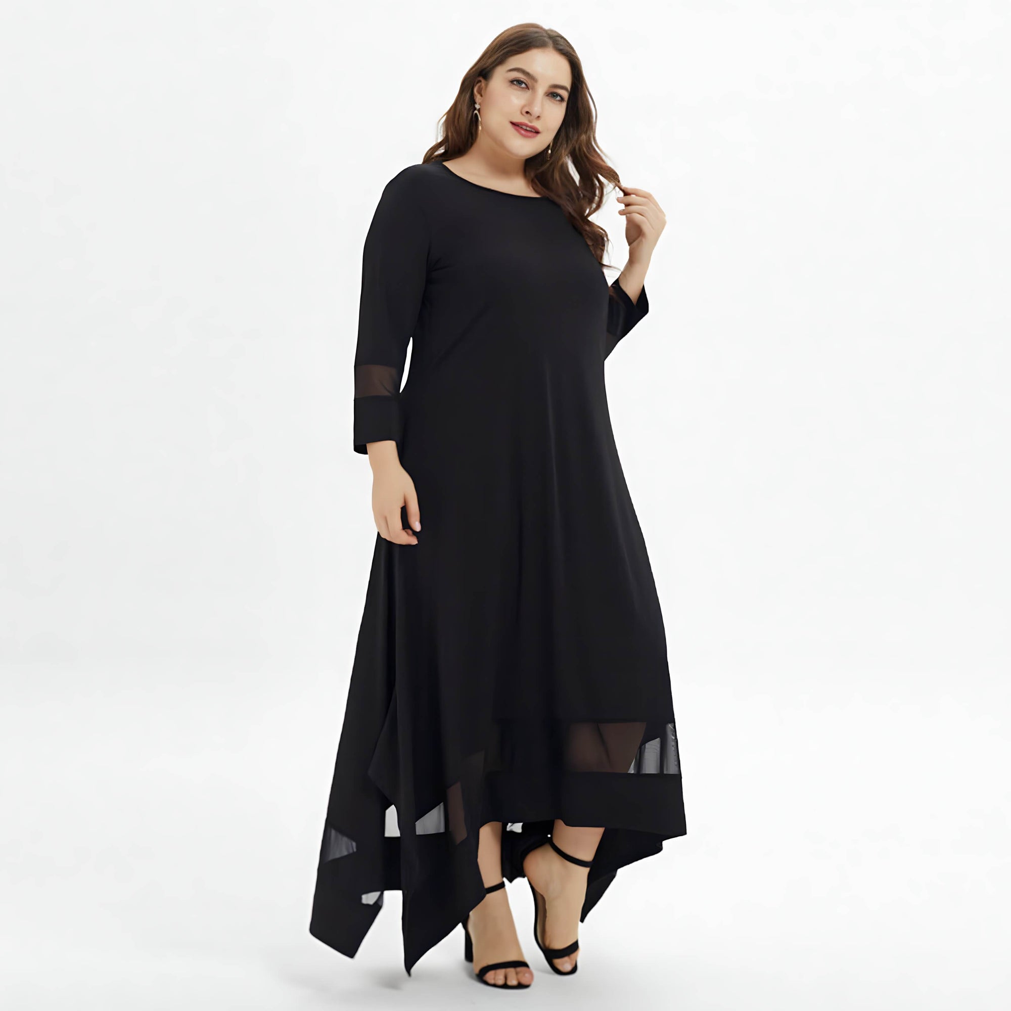 Vestido Longo Plus Size Preto 2