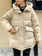 Jaqueta Feminina de Parka Bege 1