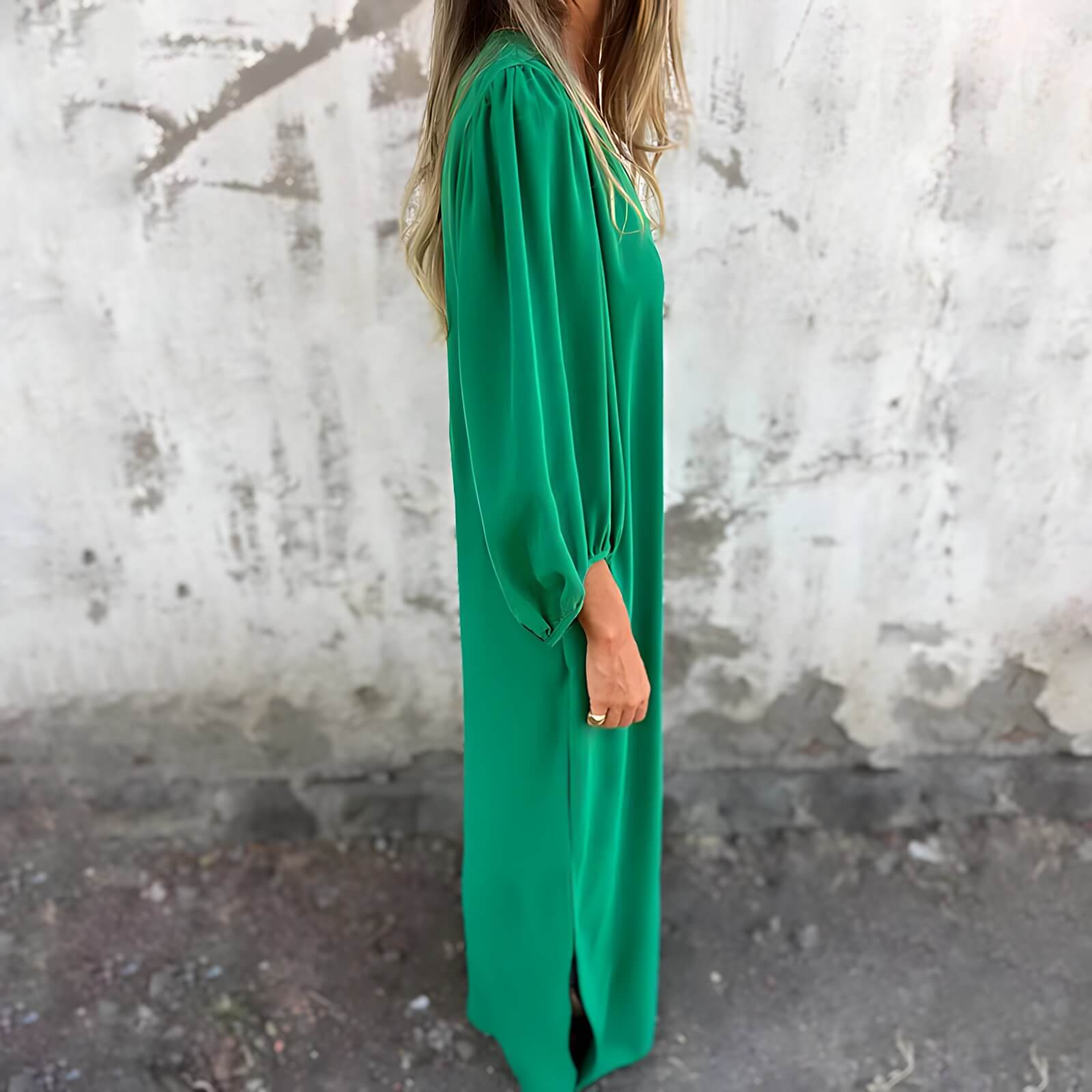 Vestido Longo Casual Verde 11