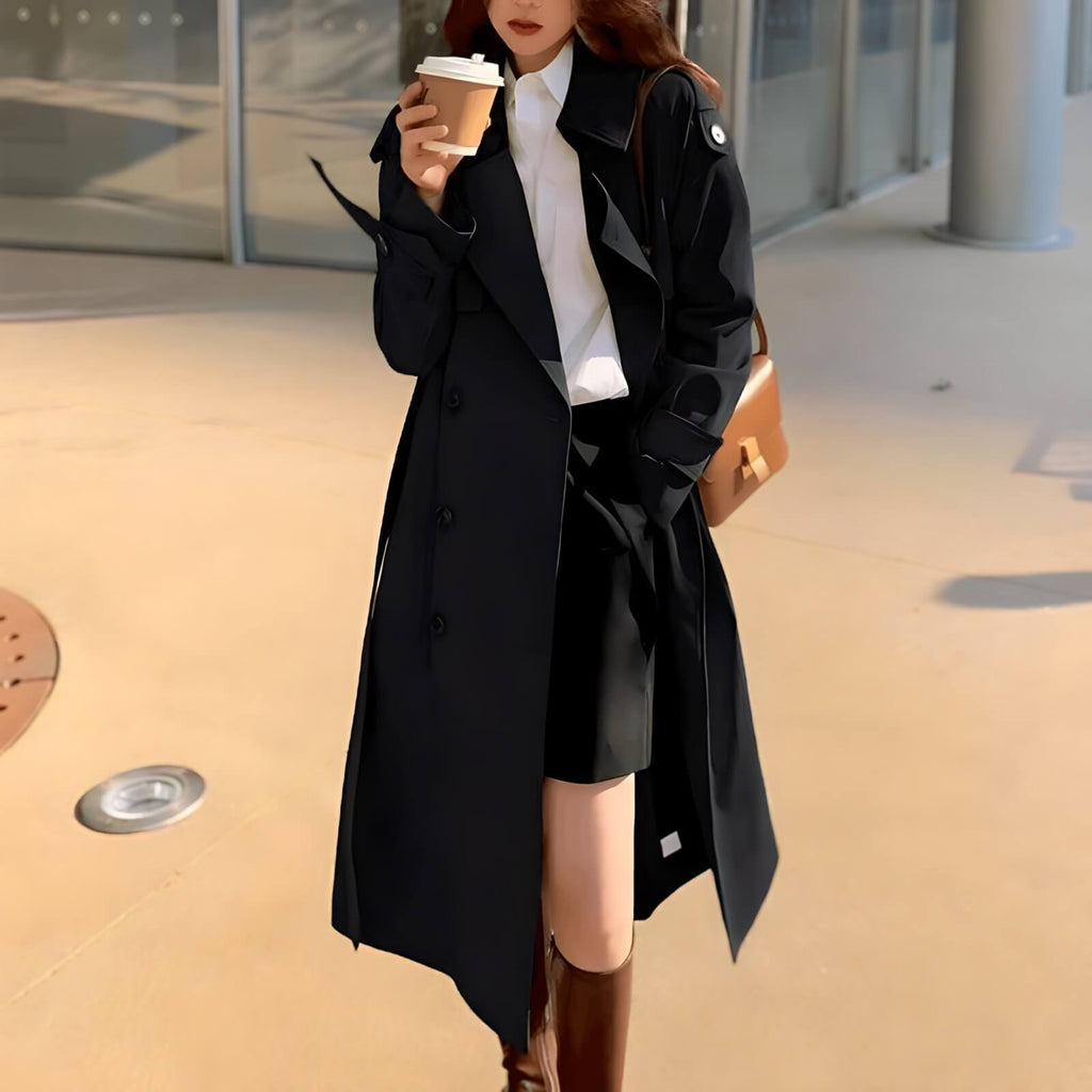 Casaco Longo Feminino Trech Preto 6