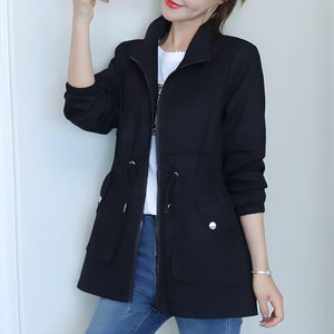 Jaqueta Feminina Casual com Regulador Preto 5
