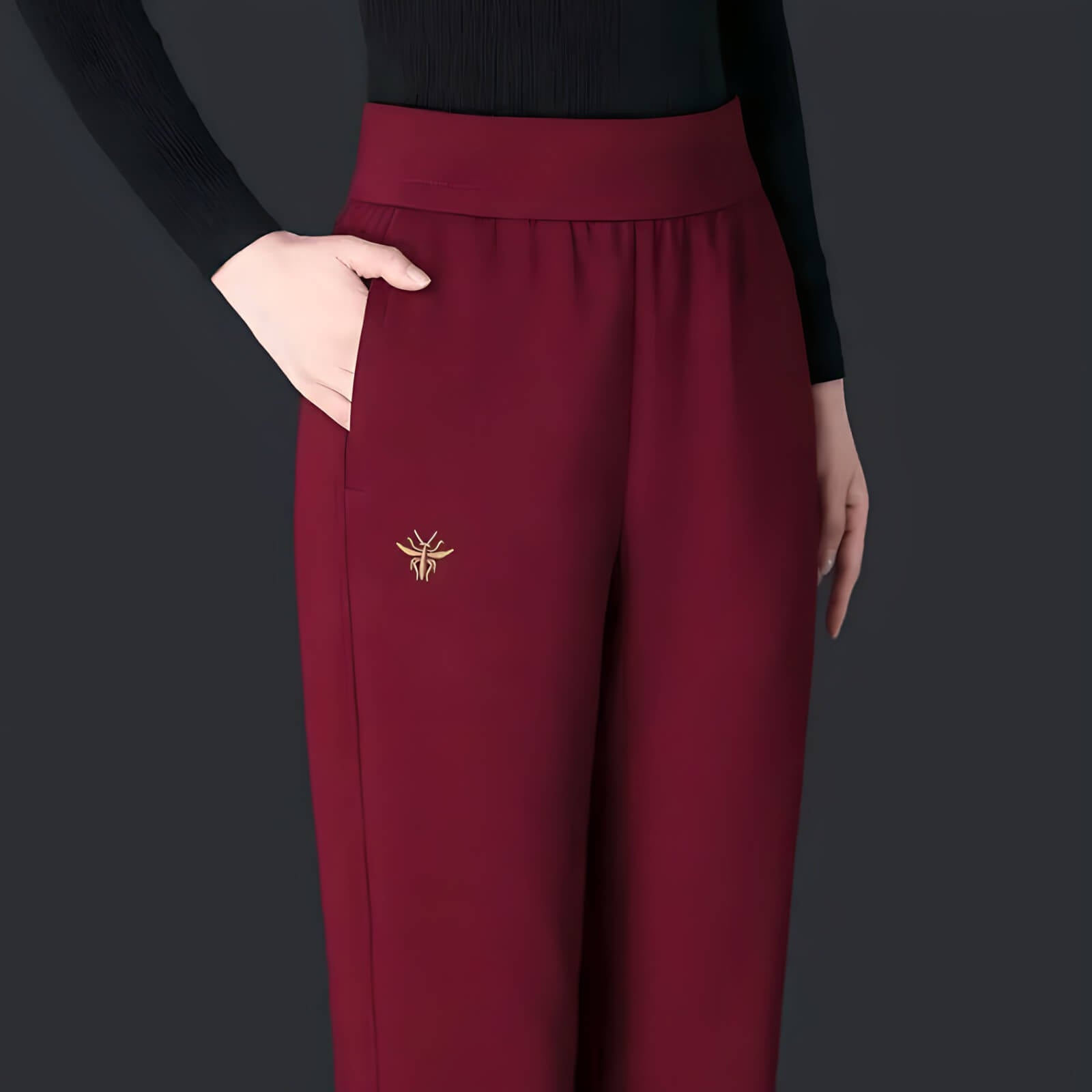 Calça Feminina Casual Bordô 13