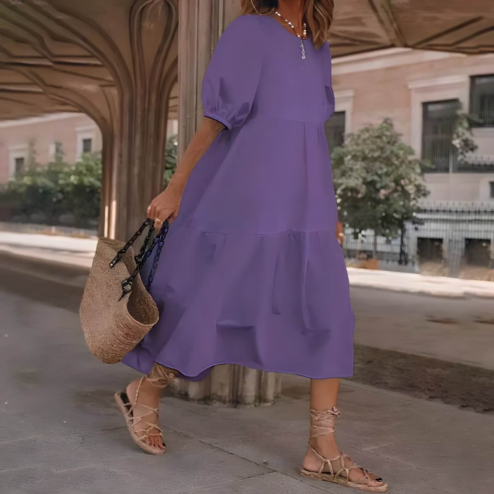Vestido Mídi Roxo 8