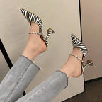 Scarpin Salto Taça Alto Preto e Branco 3