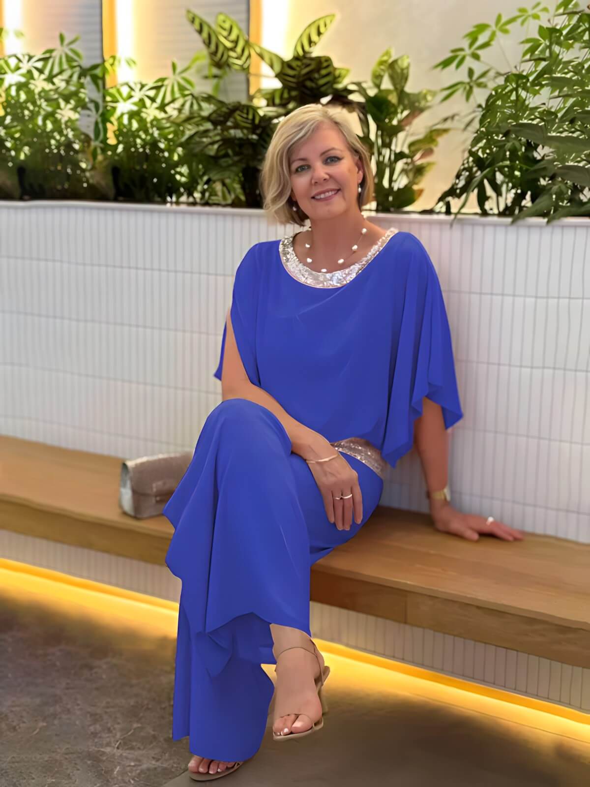 Conjunto de Chiffon Azul 6