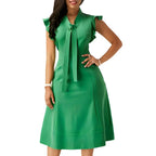 Vestido Mídi Clássico Verde 5