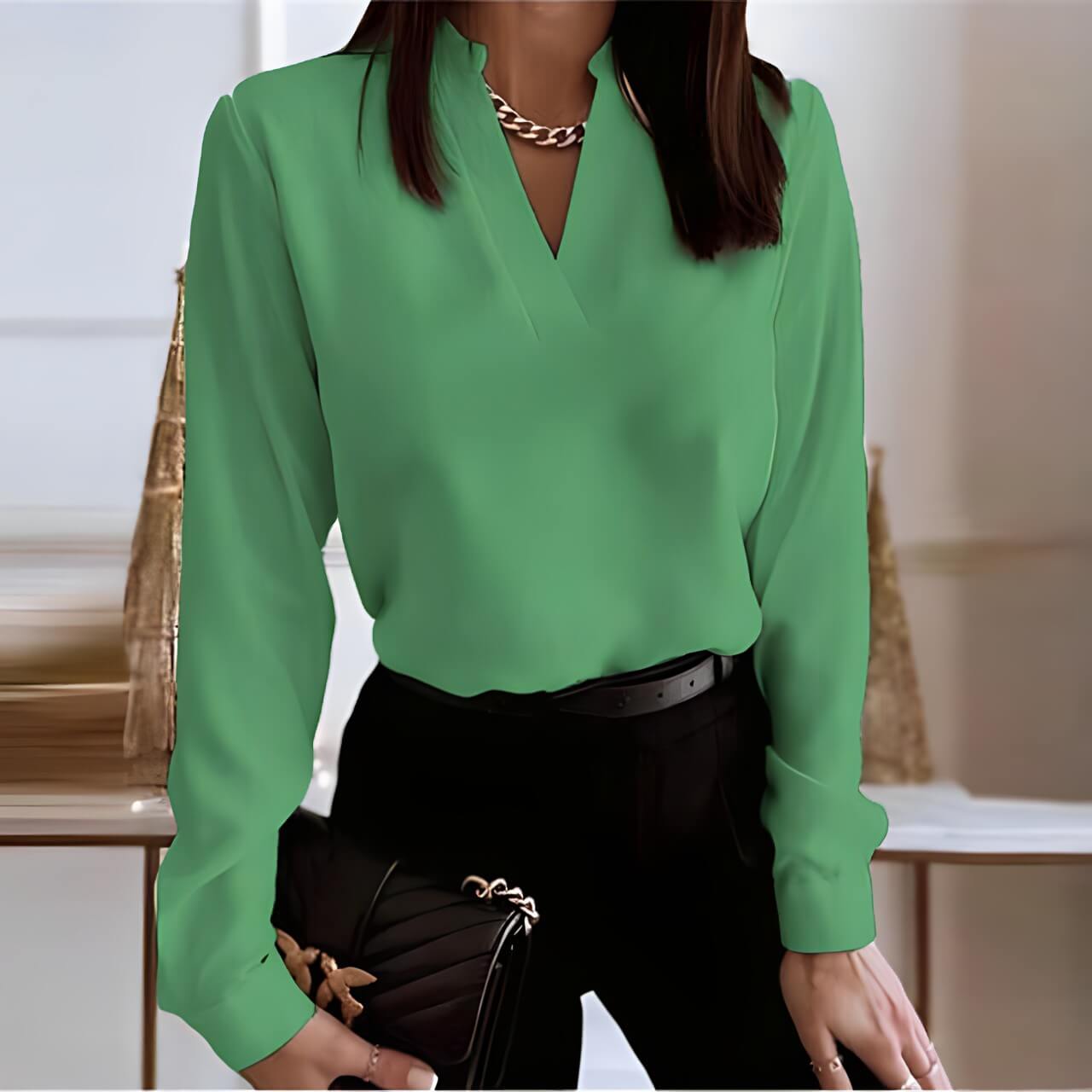 Blusa Social Verde 6