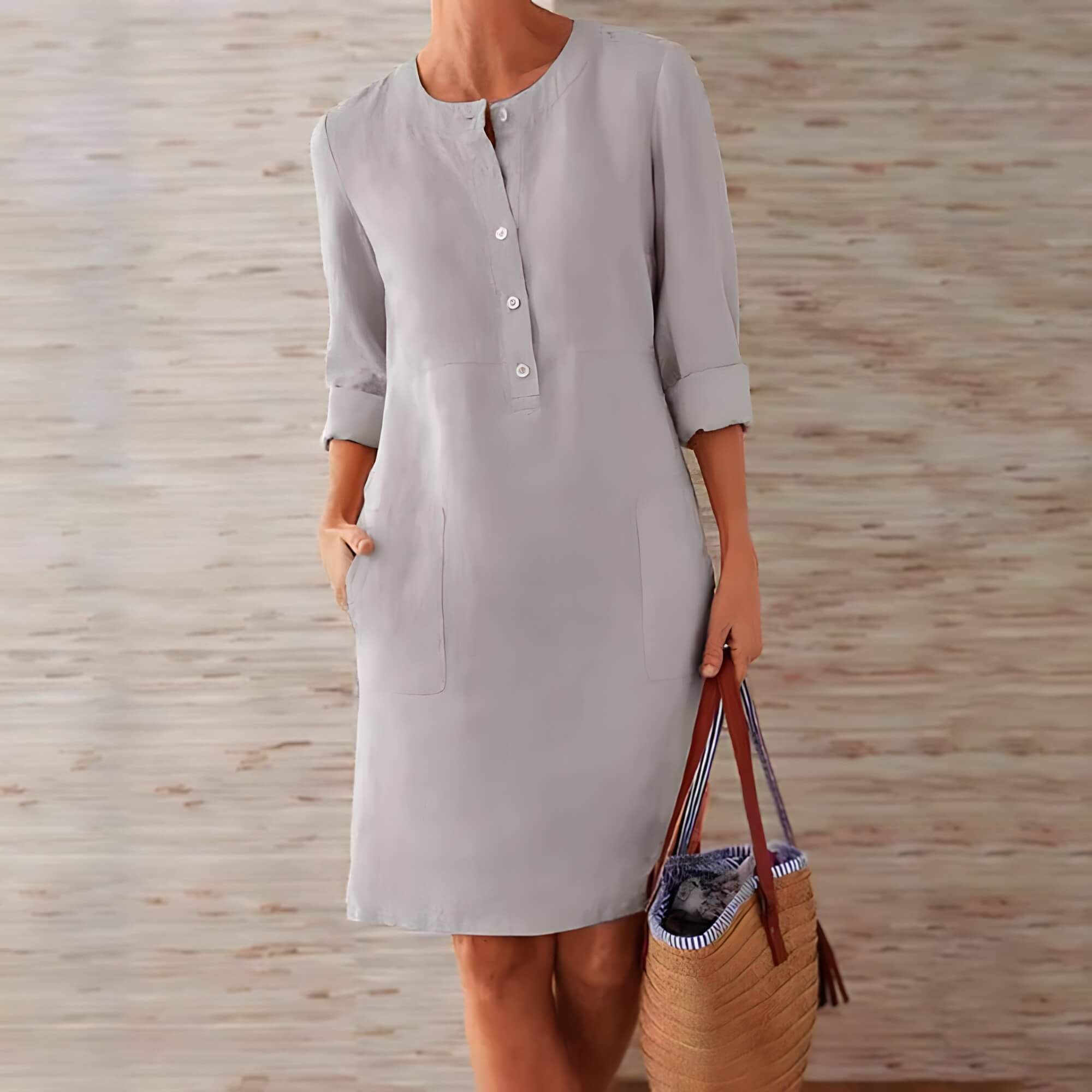 Vestido Curto Cinza 4