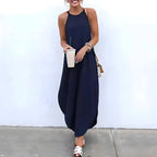 Vestido Mídi Azul Marinho 4