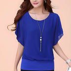 Blusa de Chiffon Azul 5