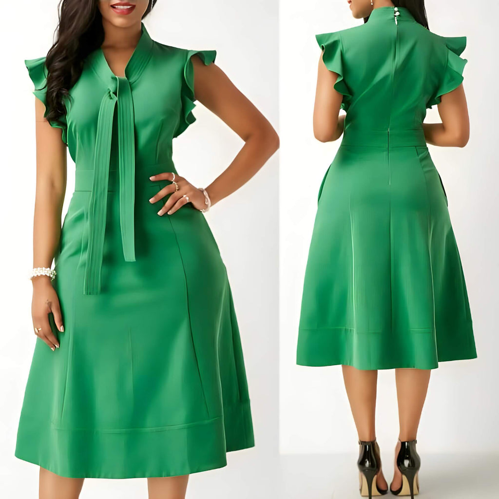 Vestido Mídi Clássico Verde 6