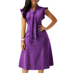 Vestido Mídi Clássico Roxo 2