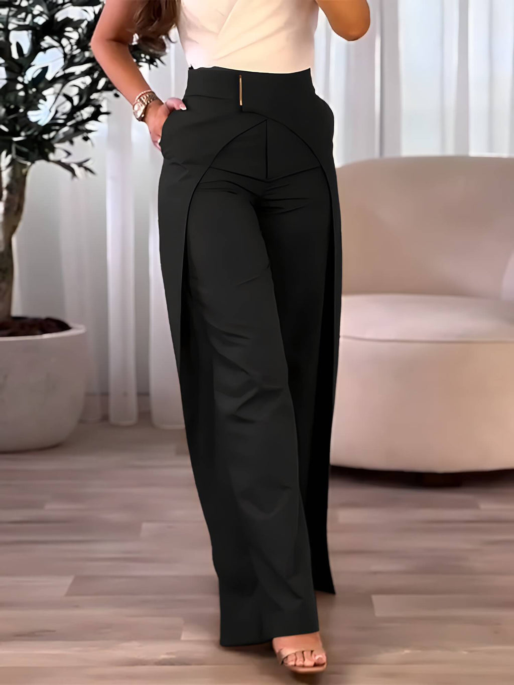 Calça Wide Leg Preto 2