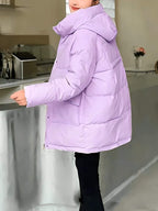 Jaqueta Feminina de Parka Lilás 11