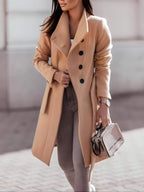 Casaco Feminino Longo Oversized Bege 1