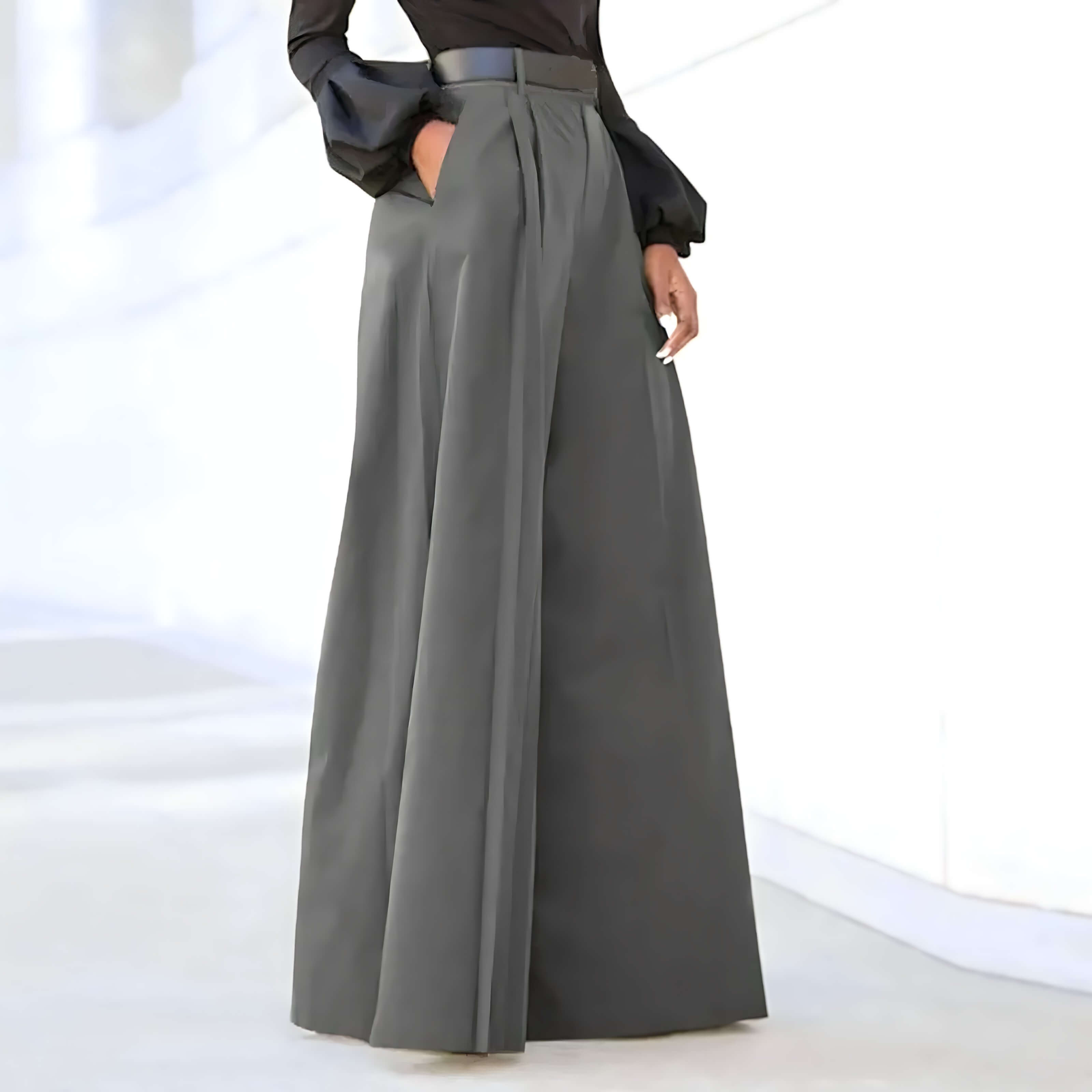 Calça Pantalona Cinza 4