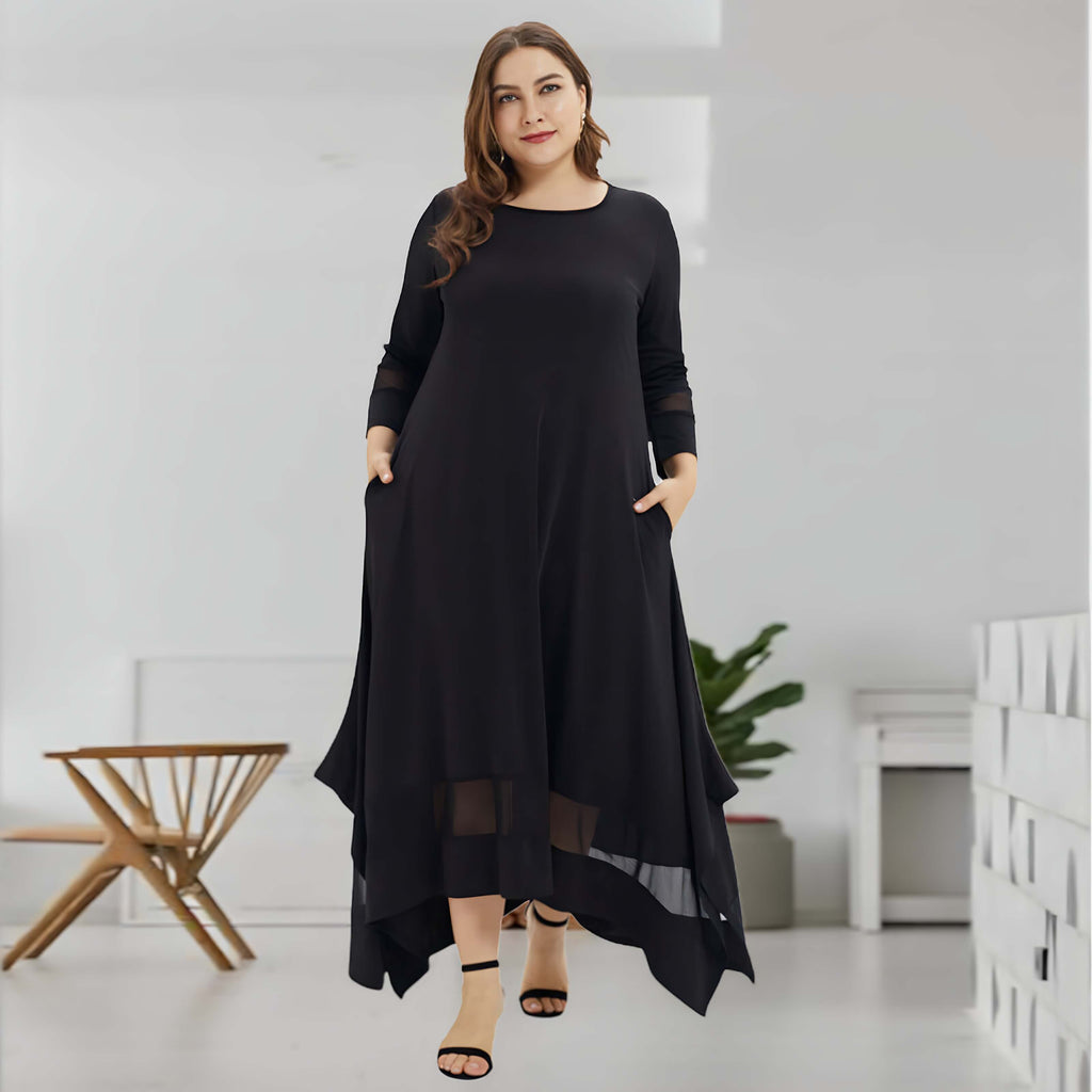 Vestido Longo Plus Size Preto 1