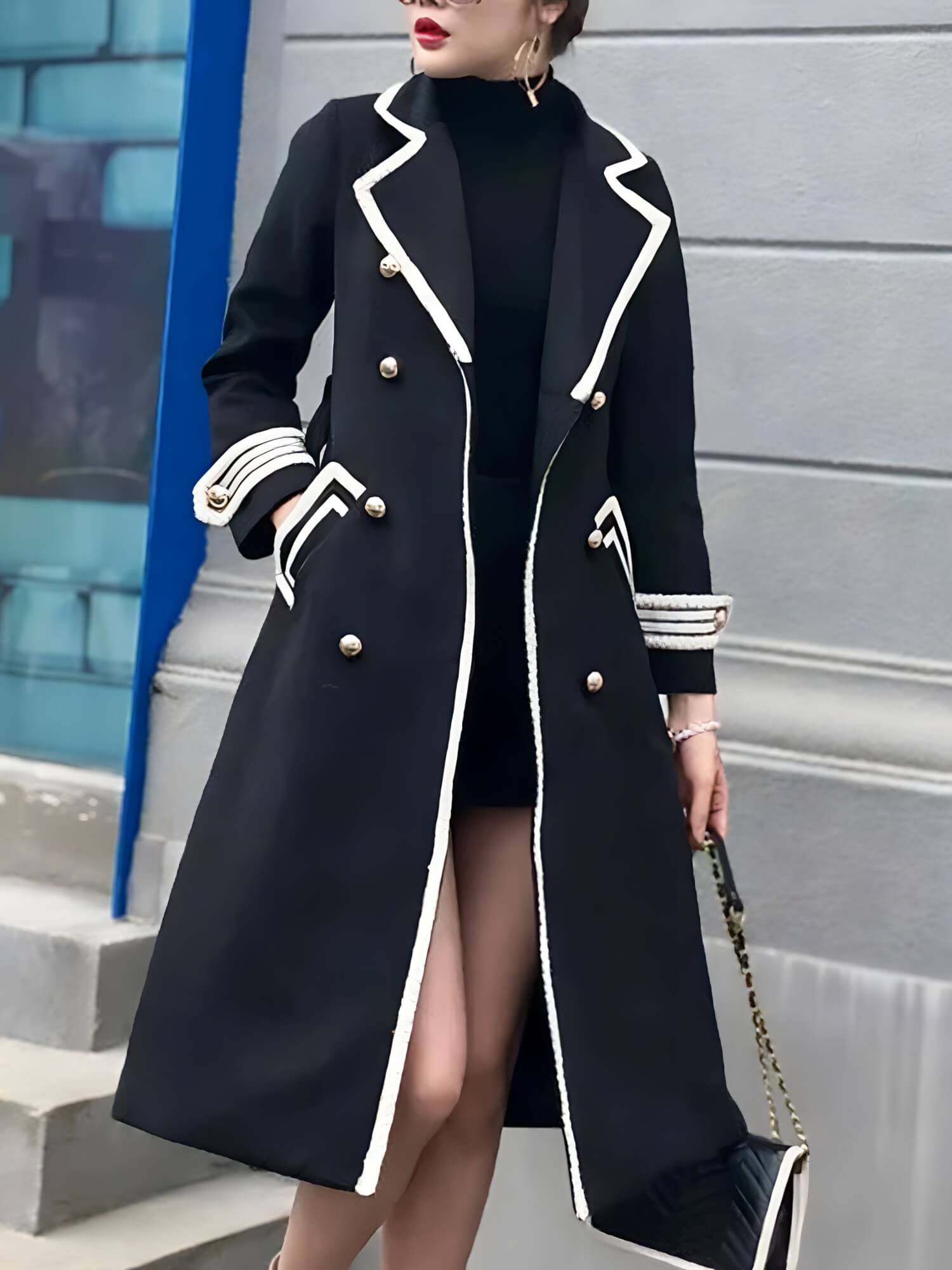 Casaco Feminino de Lã Batida Preto 2