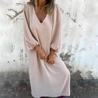 Vestido Longo Casual Bege 17