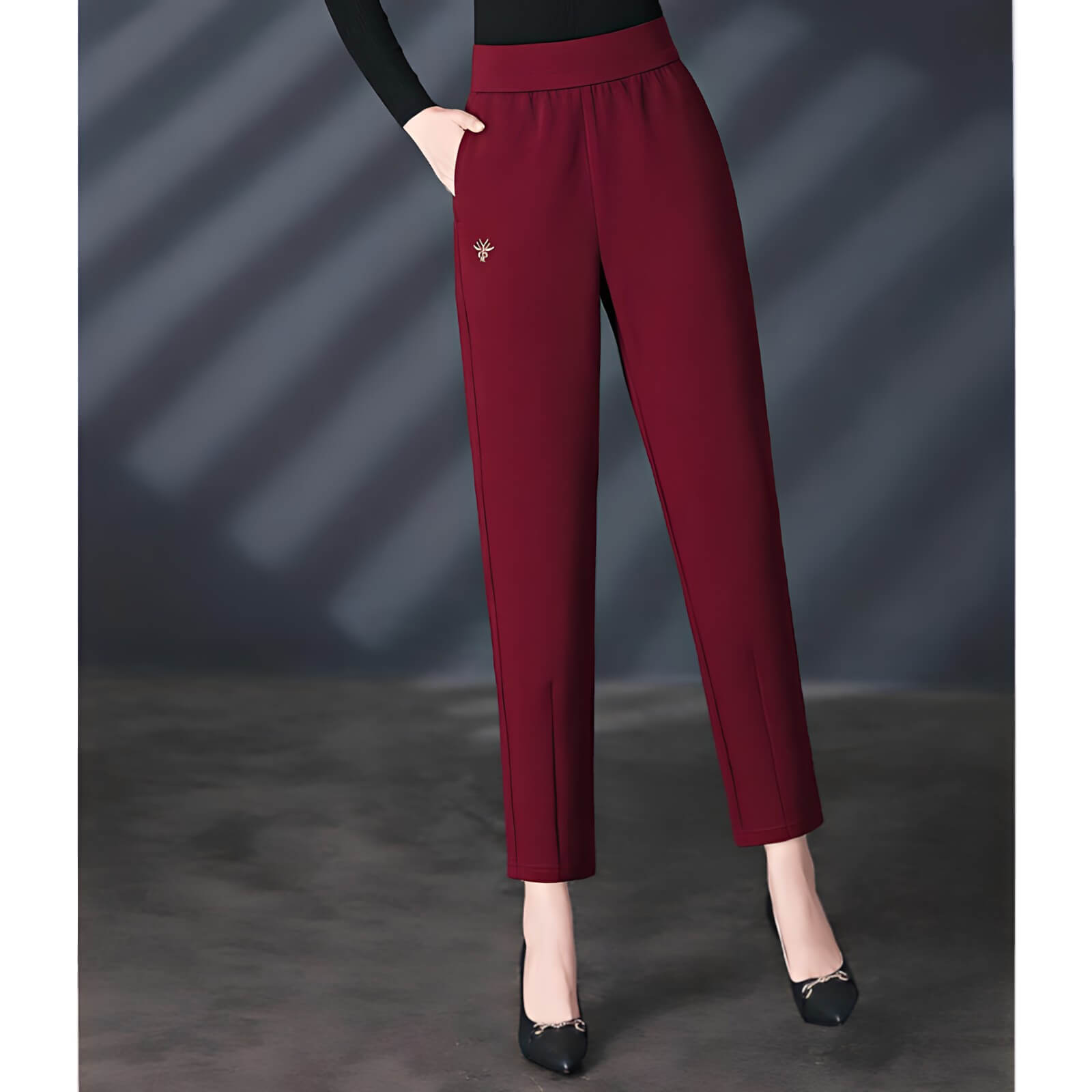 Calça Feminina Casual Bordô 10