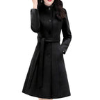 Casaco Feminino de Lã Batida Preto 6