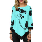 Blusa Floreada Azul 3