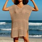 Saída de Praia Crochê Cáqui 05