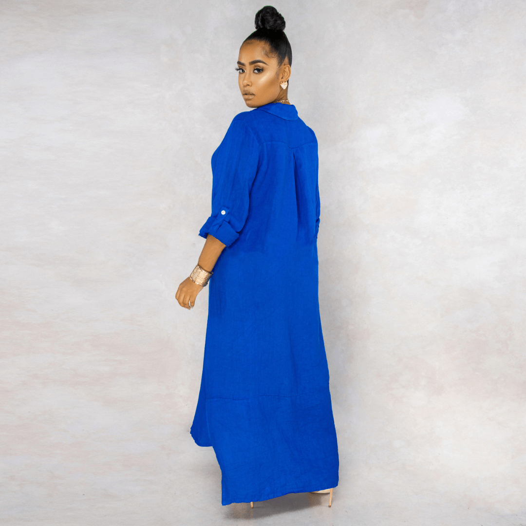 Vestido Longo de Linho Feminino