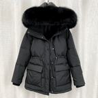 Jaqueta Feminina de Parka Preto 2
