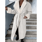 Casaco Feminino Longo Forrado Branco 3